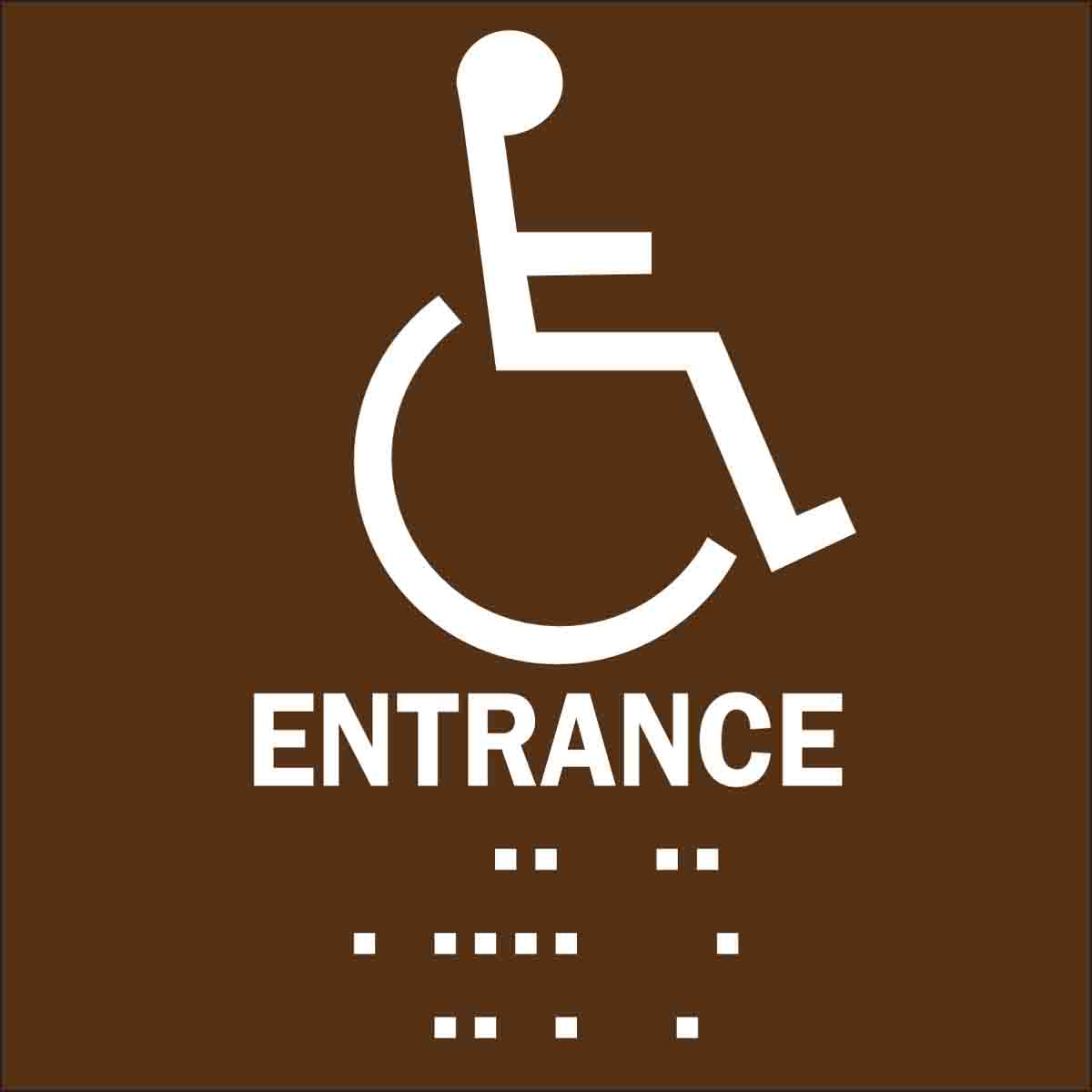 Brady Part 73447 Braille Ada Sign